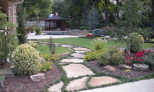 Scapes Inc Landscaping OKC is building this Flagstone Path near Oklahoma City, OK. Scapes Inc Landscaping OKC is building this Flagstone Path near Oklahoma City, OK.