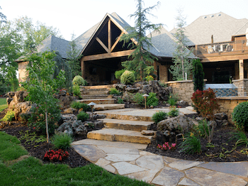 A photo of completed residential landscaping by scapes inc landscaping oklahoma city ok.